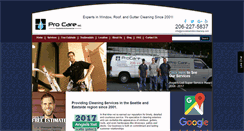 Desktop Screenshot of procarewindowcleaning.com
